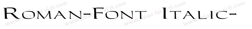 Roman-Font Italic字体转换